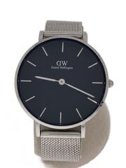 画像：クォーツ腕時計/アナログ/ステンレス/BLK/SLV/SS/f32s01