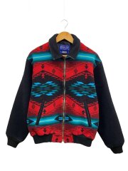 画像：ジャケット/L/ウール/BLK/総柄/70Z530