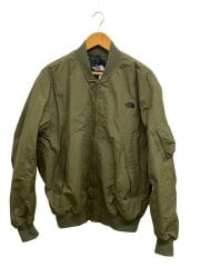 画像：WP BOMBER JACKET_ウォータープルーフボンバージャケット/L/ナイロン/KHK/無地