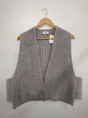画像：ニットベスト(厚手)/--/ウール/GRY/無地/222-11287/RIBBED VEST//