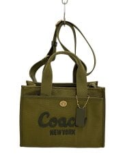 画像：ショルダーバッグ/キャンバス/KHK/無地/F2557-CP164