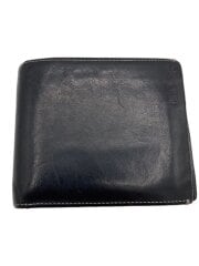 画像：2つ折り財布/レザー/BLK/無地/メンズ