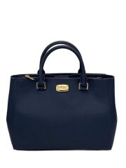 画像：トートバッグ/レザー/NVY/無地/IM-1608
