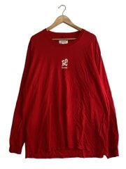 画像：長袖Tシャツ/L/コットン/RED/21ss49wm09//