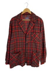 画像：カバーオール/L/ウール/RED/チェック