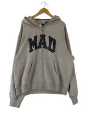 画像：ジップパーカー/XL/コットン/GRY//