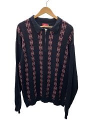 画像：ヘルレイザー/プルオーバーニットセーター/L/コットン/BLK/総柄