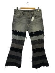 画像：リメイク/ブーツカットパンツ/34/デニム/BLK