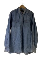 画像：長袖シャツ/L/コットン/IDG/無地