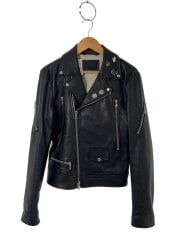 画像：ダブルライダースジャケット/46/羊革/BLK