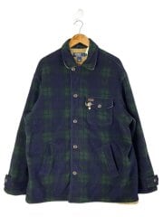 画像：90s/USA製/BLACK WATCH/ジャケット/L/ポリエステル/NVY/チェック