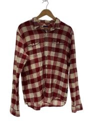 画像：長袖シャツ/M/コットン/RED/53832SP14