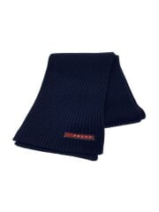 画像：マフラー/ウール/ネイビー/メンズ/プラダ