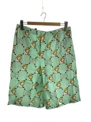 画像：ショートパンツ/50/コットン/GRN/総柄/734161 ZAMD4