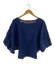 画像：半袖ブラウス/1/コットン/NVY/無地/1-232081