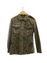 画像：ペイント/ミリタリージャケット/--/コットン/KHK