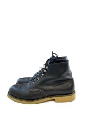 画像：レースアップブーツ/--/BLK/レザー