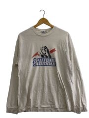 画像：長袖Tシャツ/L/コットン/WHT/プリント/02193CL04//