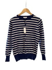 画像：シルク混/カーディガン(薄手)/1/シルク/NVY/ボーダー/151-11034