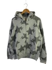 画像：ジップパーカー/M/コットン/GRY