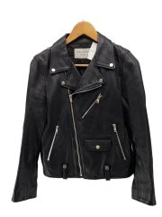 画像：マカフィ/ダブルライダースジャケット/36/レザー/無地/ブラック