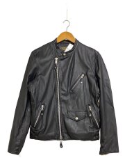 画像：awesome leather/シングルライダースジャケット/2/羊革/BLK/BL-003