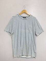 画像：Tシャツ/L/コットン/WHT/ボーダー//