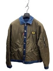 画像：リバーシブルボンバージャケット/ペンキ加工/48/デニム/S74AM1309