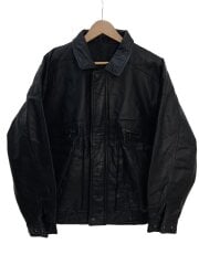 画像：レザージャケット・ブルゾン/--/牛革/BLK/無地
