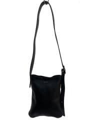 画像：ショルダーバッグ/レザー/BLK/無地