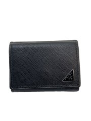 画像：3つ折り財布/レザー/BLK/レディース/サフィアーノ/トライアングル