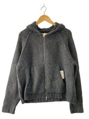 画像：Chunky knit Zip Hoodie/ジップパーカー/M/アルパカ/GRY/117200//