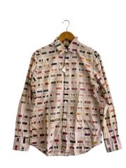 画像：長袖シャツ/M/コットン/CRM/総柄/mk.283613//