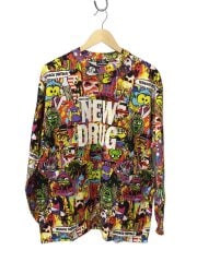 画像：長袖Tシャツ/L/コットン/マルチカラー/総柄