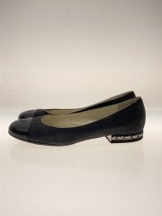 画像：G29759フラットパンプス/37/ブラック/スウェード/シャネル