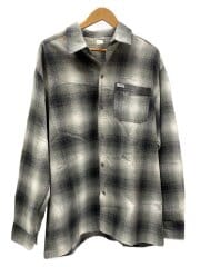 画像：長袖シャツ/L/アクリル/GRY/オンブレCK