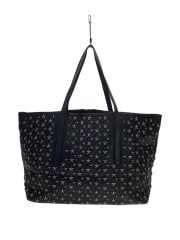 画像：トートバッグ/レザー/NVY/総柄