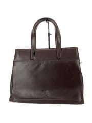 画像：ハンドバッグ/レザー/BRW/無地/アナグラム