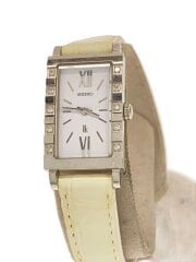 画像：クォーツ腕時計/アナログ/レザー/WHT/WHT/SSVX077