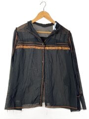 画像：長袖ブラウス/44/コットン/BLK//