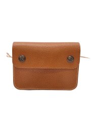 画像：ショルダーバッグ/レザー/BRW/ポシェットグリーン/S刻印