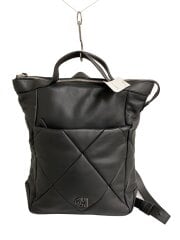 画像：スモール グランド アンビション パフ コンバーチブル/リュック/レザー/BLK/U06270