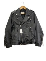 画像：ダブルライダースジャケット/36/羊革/BLK/無地/TP82-FC249