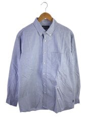 画像：長袖シャツ/L/コットン/BLU/無地