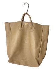 画像：ハンドバッグ/レザー/BEG/無地