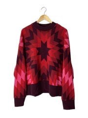 画像：ニット・セーター(厚手)/S/ポリエステル/RED/総柄