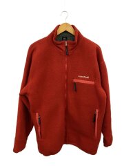 画像：フリースジャケット/XL/ポリエステル/RED/無地