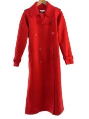 画像：トレンチコート/XS/ウール/RED