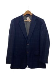 画像：Madison/E.THOMAS/カシミヤ混/テーラードジャケット/40/ウール/ネイビー/チェック