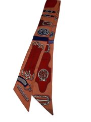 画像：スカーフ/シルク/ピンク/総柄/レディース